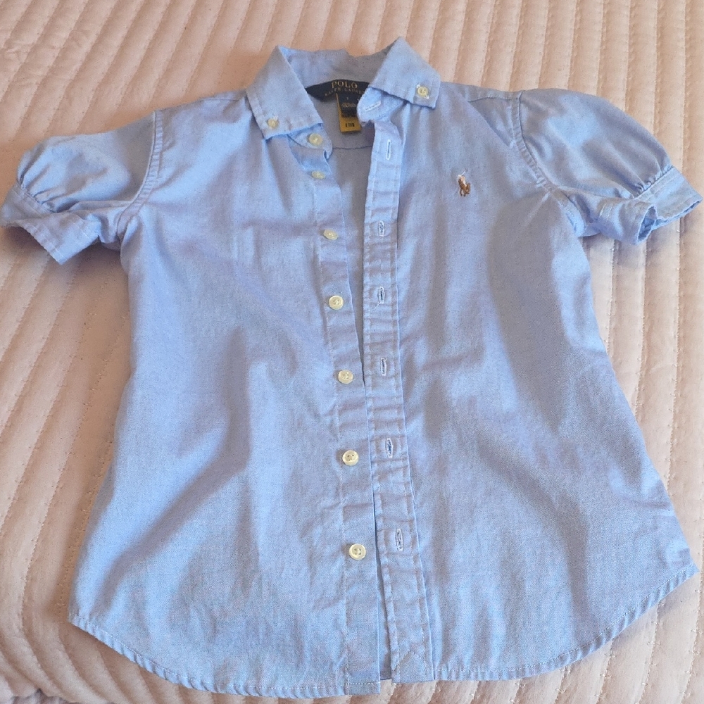 Ralph Lauren Light Blue Kids Button Down Shirt